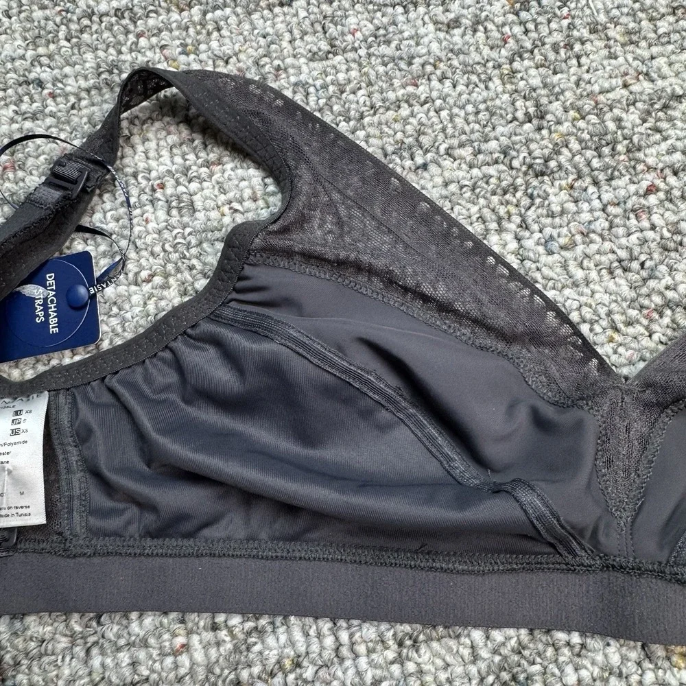 Fantasie Envisage Bralette Womens Bra XS Wirefree Lace Gray Blue FL6913 NWT